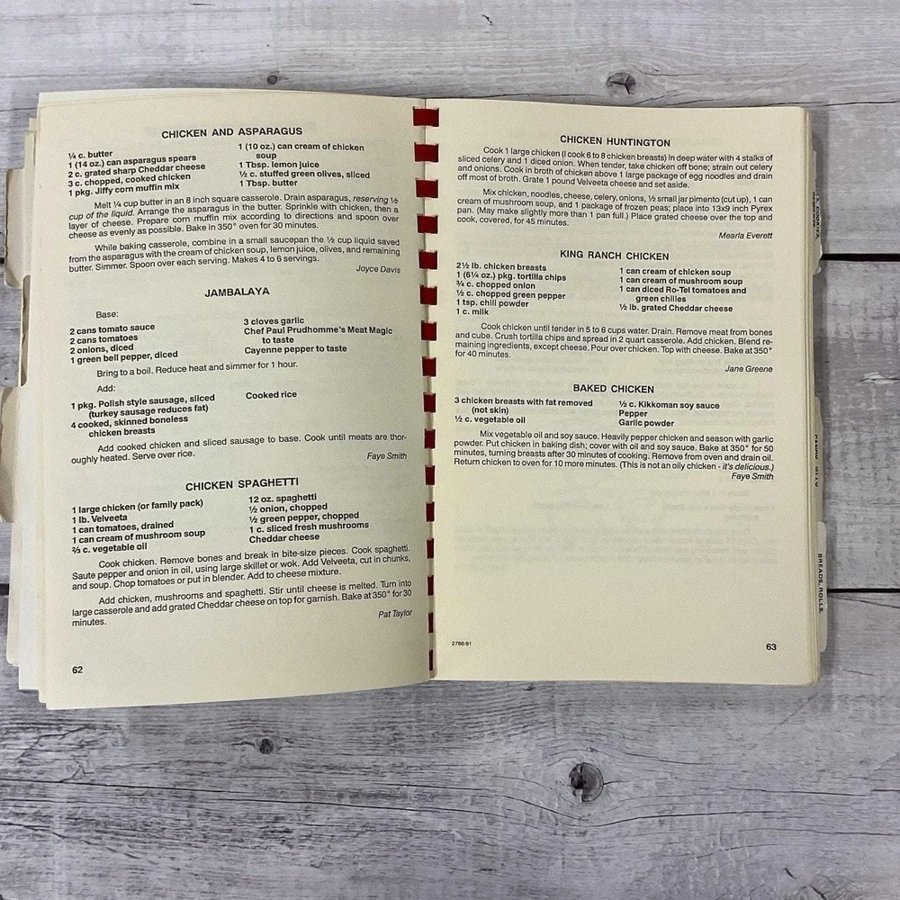 Flavored With Love Cookbook Lakeside Assembly Of God 1992 Oklahoma Recipes